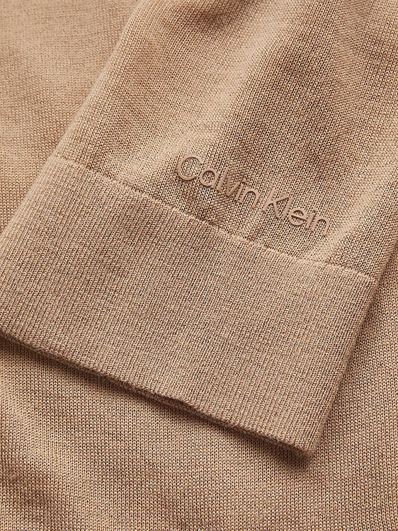 Calvin Klein – Essential merino svetr, Krémová barva 1