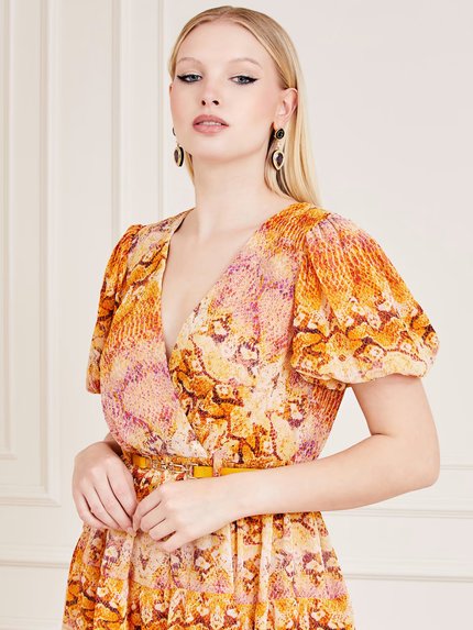 Módní Sonora šaty, Oranžová barva, 2022