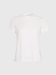 Embroidered Neckline triko Bílá barva Ženy