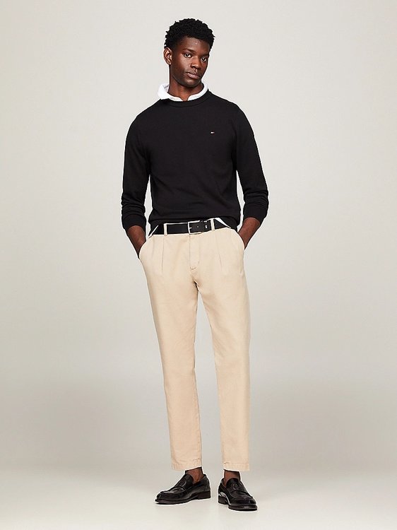 Módní 1985 Crew Neck svetr, Černá barva, 2024