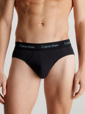 Cotton Stretch slipy 3ks – Calvin Klein Underwear, Černá barva Muži