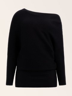 Luxusní Betsie svetr, Černá barva, XS