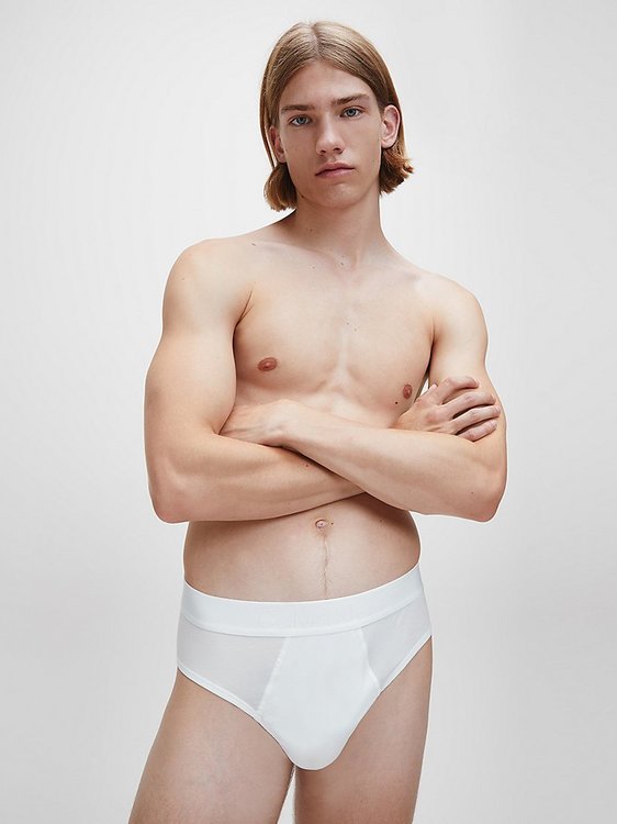 Slipy – Calvin Klein Underwear, Bílá barva Muži