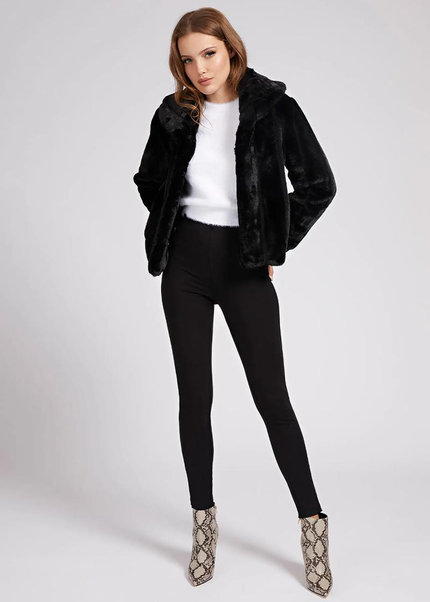 Módní Sara bunda, Černá barva, 2021, 2020