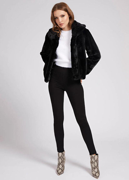 Módní Sara bunda, Černá barva, 2021, 2020