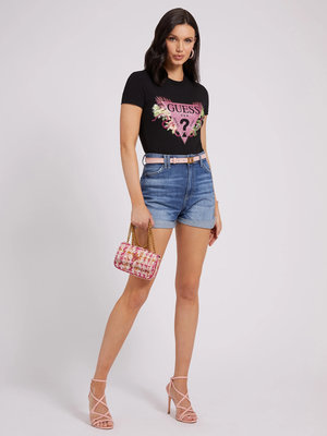 Guess, Černá barva Floria tričko