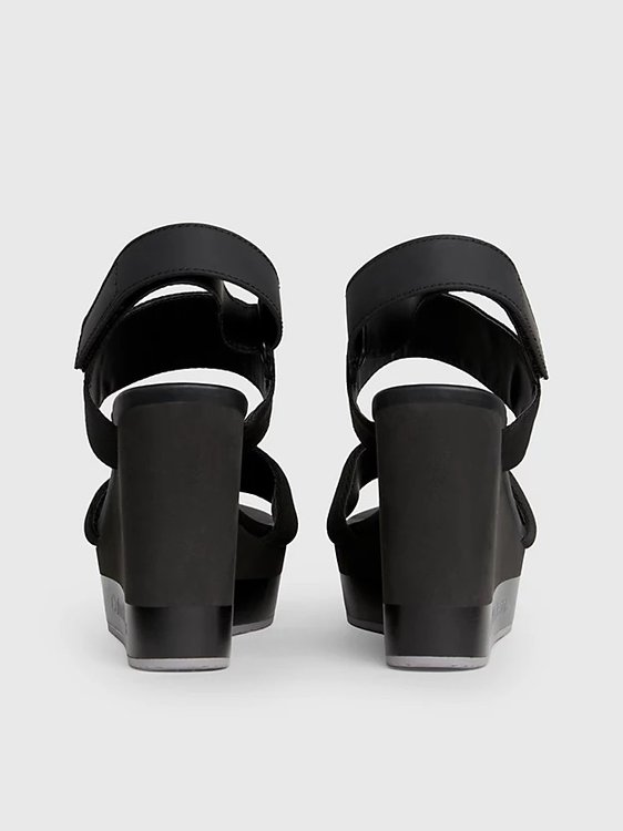 Luxusní Wedge sandály, Černá barva, 38