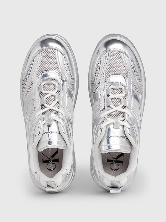 Módní Bold Platf Low tenisky, Stříbrná barva, 2024