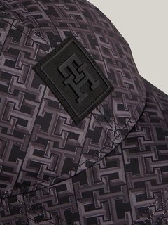 Luxusní Monogram Twill kšiltovka, Černá barva, OS