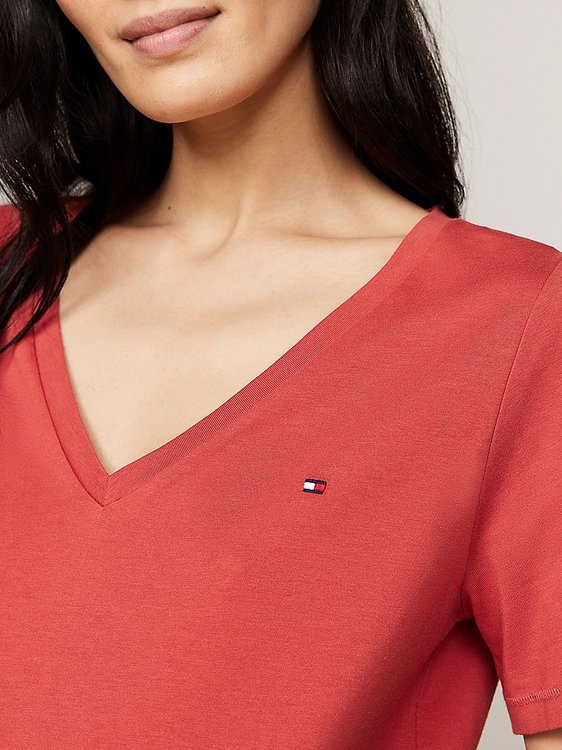 Módní Modern Regular triko, Červená barva, 2024