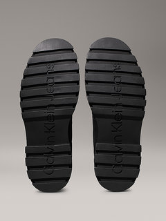 Lugged Laceup biker obuv Černá barva Muži