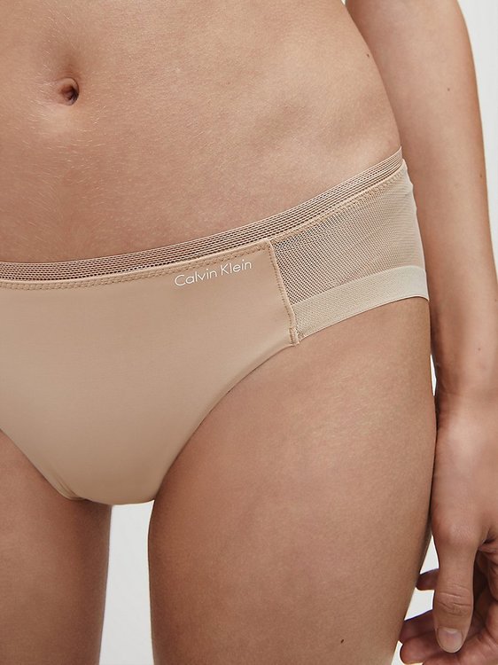 Luxusní 000QF1708E-20N kalhotky bikiny, Béžová barva, XS, S, M, L