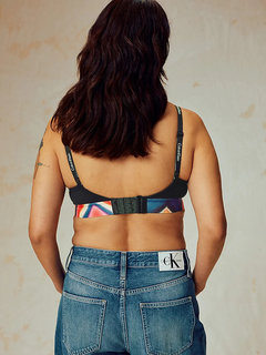 Luxusní Pride braletka, Černá barva, S, M, L