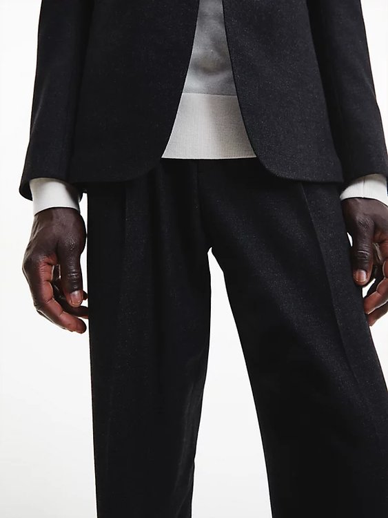 Luxusní Cropped kalhoty, Černá barva, L