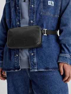 Luxusní Monogram crossbody, Černá barva, OS