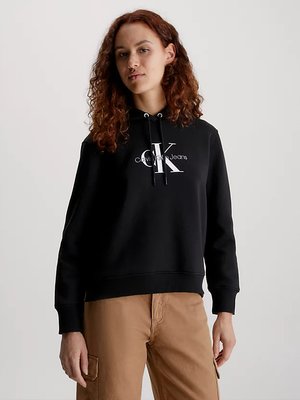 Calvin Klein Jeans – Monologo mikina, Černá barva