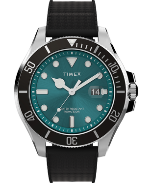 TIMEX – Harborside Coast hodinky, Černá, Modrá, Stříbrná barva