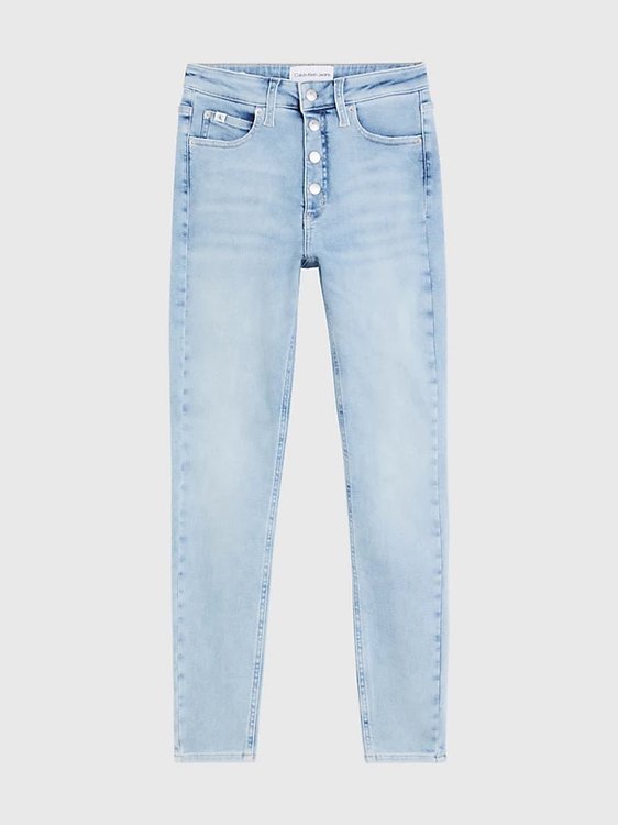 High Rise Super Skinny jeans Modrá barva Ženy