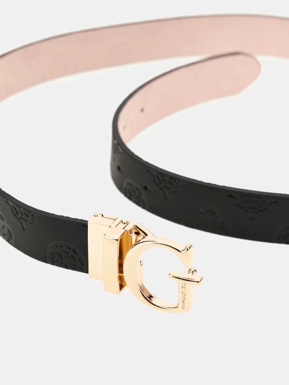 Módní James 4g logo pásek, Černá, Růžová barva, 2024