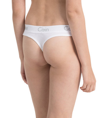 Calvin Klein Underwear – 000QF4509E-100 tanga, Bílá barva