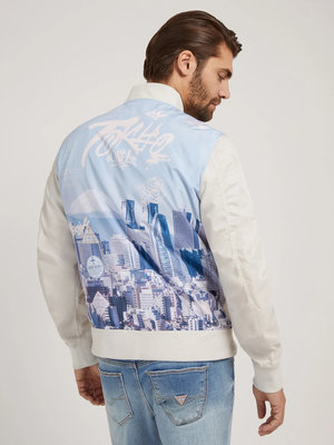 City bunda – Guess, Bílá barva Muži