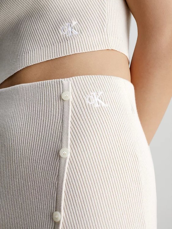 Luxusní Button sukně, Béžová barva, XS, S, M, L