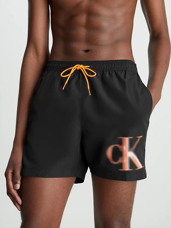 CK Monogram plavky – Calvin Klein Swimwear, Černá barva Muži