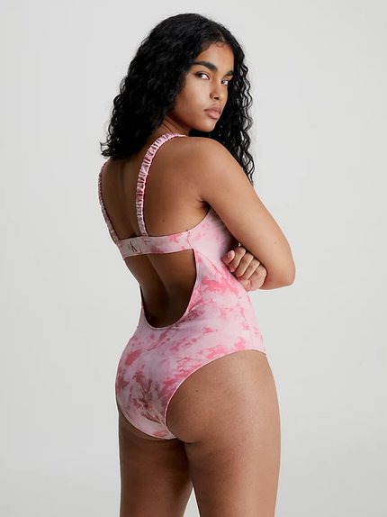 Módní CK Authentic plavky, Růžová barva, 2023