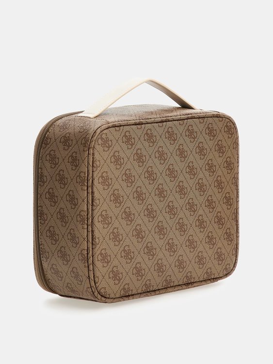 Mildred kosmetická taštička – GUESS, Béžová, Hnědá barva Ženy