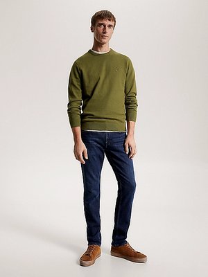 Pima Organic svetr – Tommy Hilfiger, Zelená barva Muži