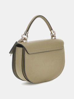 Luxusní Gizele Mini Saddle crossbody, Zelená barva, T/U