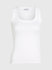 Cotton Rib Tank tílko Bílá barva Ženy