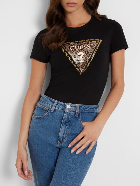 Luxusní Triangle Leo Triko, Černá barva, XS, S, M, L, XL