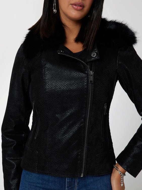 Luxusní New Olivia bunda, Černá barva, XS, S, M