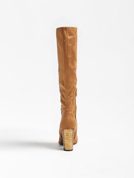 Módní Laboni Suede kozačky, Béžová barva, 2021, 2020