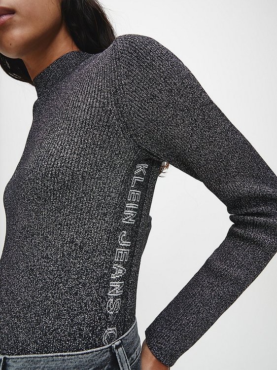 Luxusní Silver Svetr, Šedá barva, XS, S, M