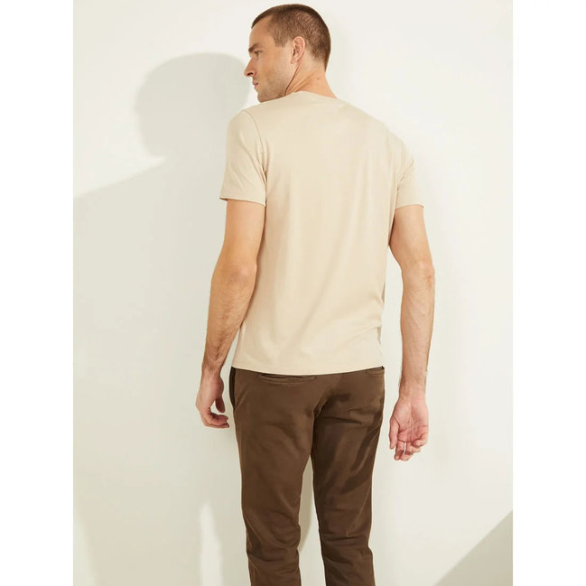 Logo triko – Guess, Béžová barva Muži, Muži