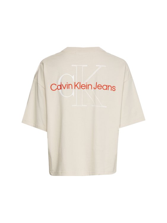 Two tone monogram tričko Béžová barva Ženy 1