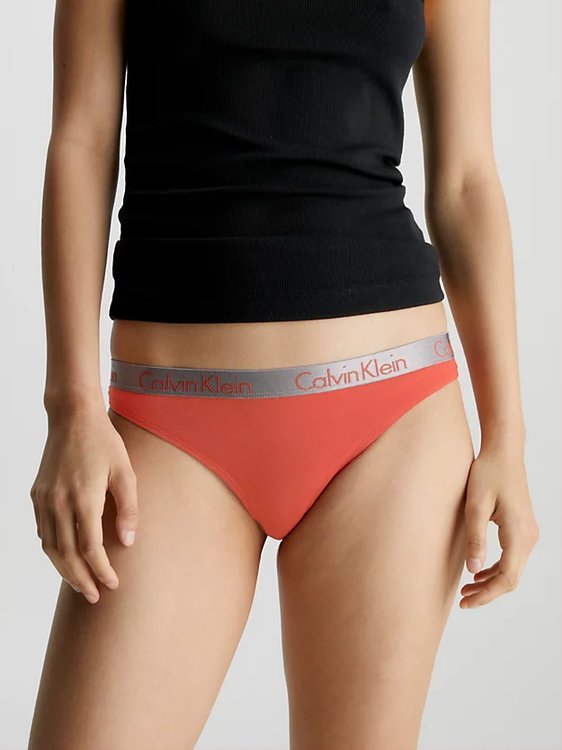 Radiant Cotton tanga – Calvin Klein Underwear, Červená barva Ženy