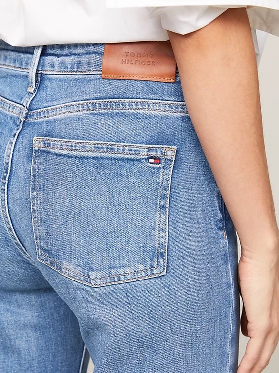 Luxusní Bootcut jeans, Modrá barva, 27/30