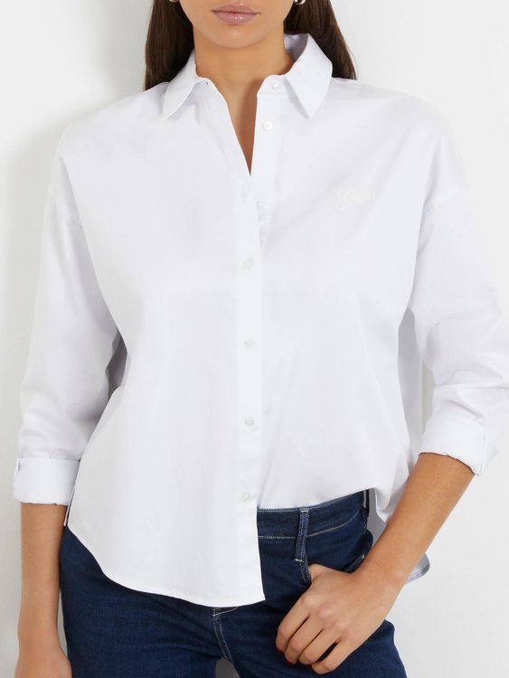 Módní Nicla Embro košile, Bílá barva, 2024