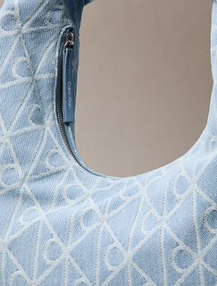 Denim hobo kabelka Modrá barva Ženy