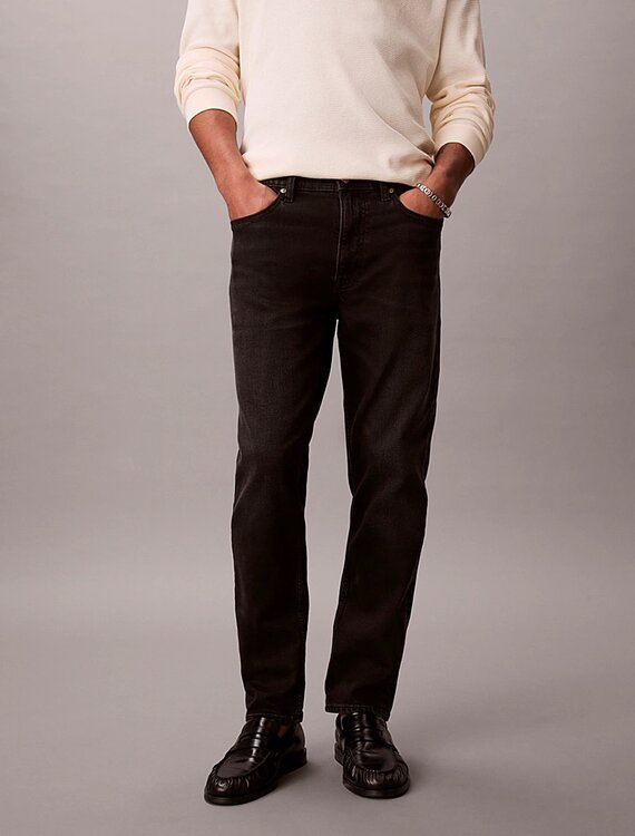 Avery black stone jeany – Calvin Klein Jeans, Černá barva Muži