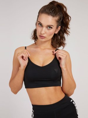 Luxusní Logo sportovní podprsenka, Černá barva, S, M, L, XL