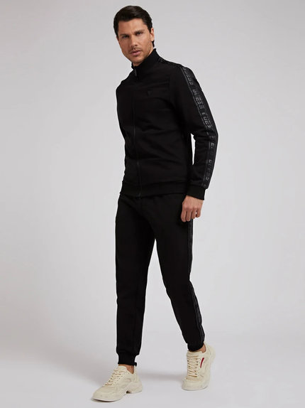 Luxusní Logo tape tepláky, Černá barva, S, M, L, XL