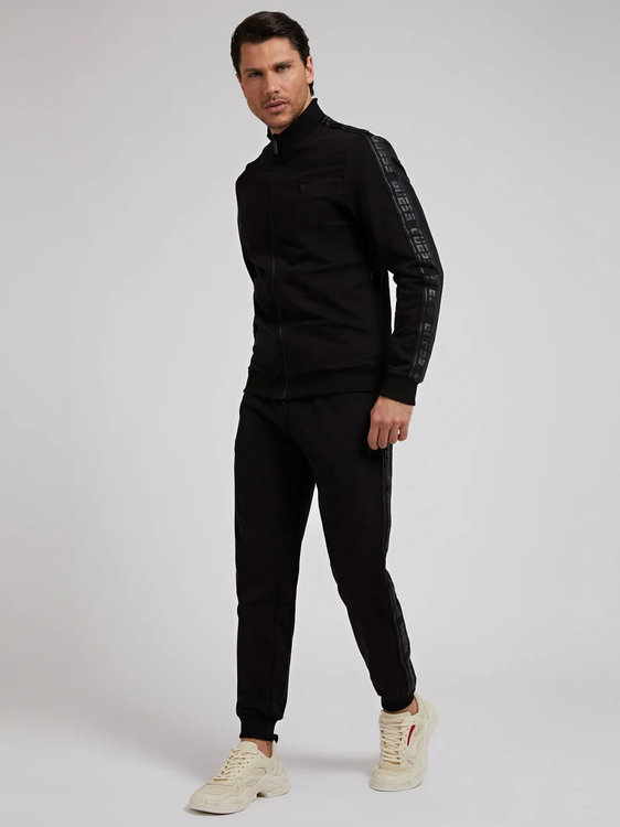 Luxusní Logo tape tepláky, Černá barva, S, M, L, XL