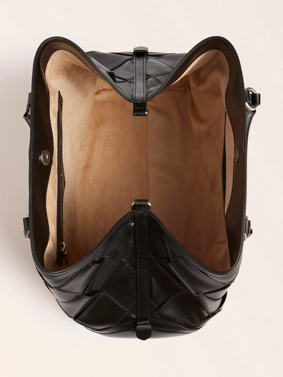 Módní Luxe Large Eugenia kabelka, Černá barva, 2022