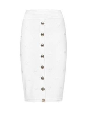 Pinko – Monogram sukně, Bílá barva
