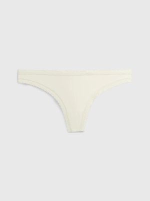 Calvin Klein Underwear – Bottom's Up Refresh tanga, Krémová barva