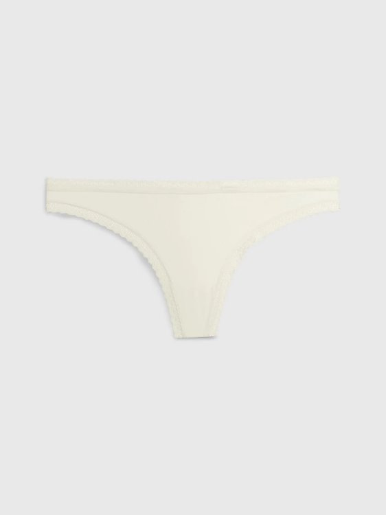 Calvin Klein Underwear – Bottom's Up Refresh tanga, Krémová barva